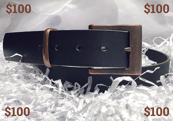 $100 Buffalo Head Leather Gift Card