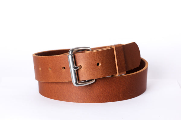 Full Grain Genuine Buffalo Russet Color Casual/Dress Belt 1 1/2" Wide Made in USA