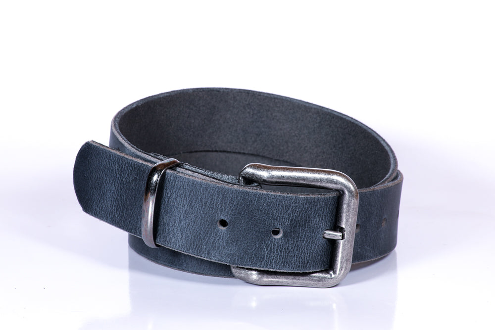 Genuine Leather Blue Denim Belt